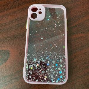 Super cute clear glitter iPhone 11 case